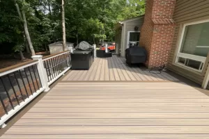 Composite deck installation by HD Exteriors in Maryland
