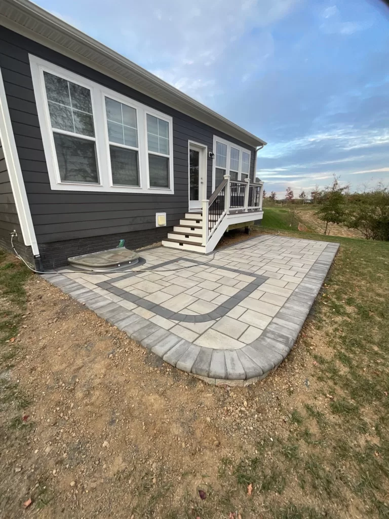 Custom-designed patio installation for VA backyard